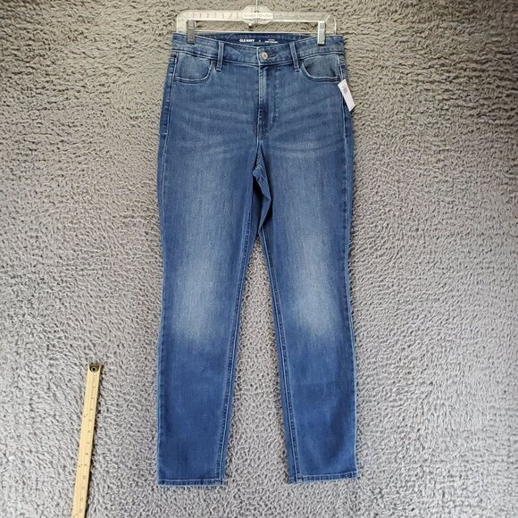 Old Navy Jeans Womens Size 4 Blue High-Rise Wow Straight Denim Stretch *NWT* - Picture 1 of 13
